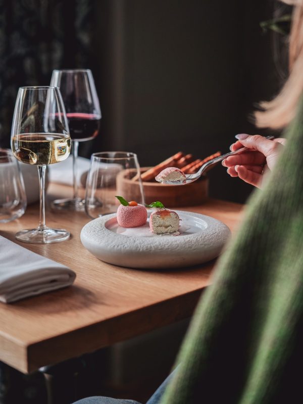 Dessert trompe oeil pomme, litchi